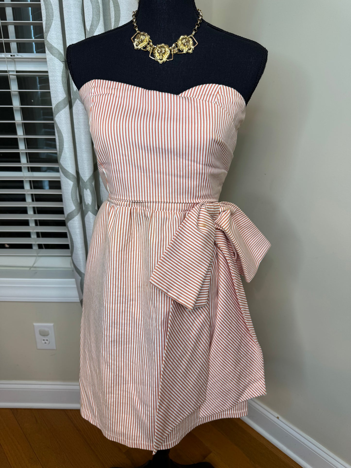 Judith March Strapless Pinstripe Dress