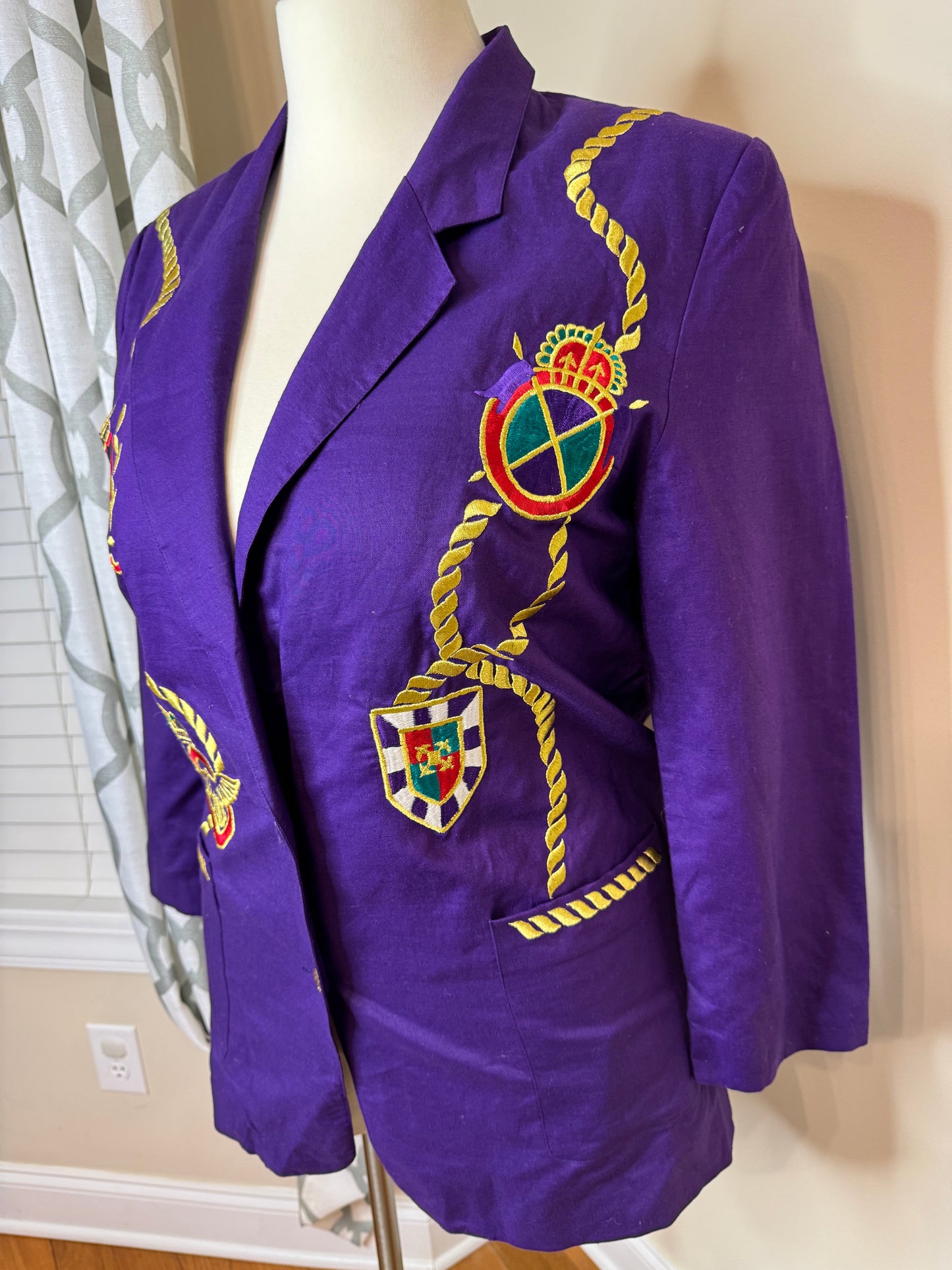 Vintage Adam Douglas Embroidered Blazer