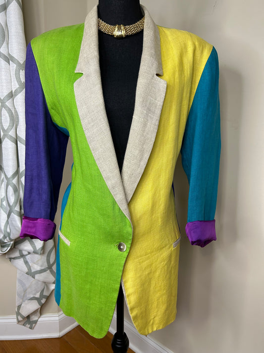 Roberta Lawrence Vintage Colorblock Blazer