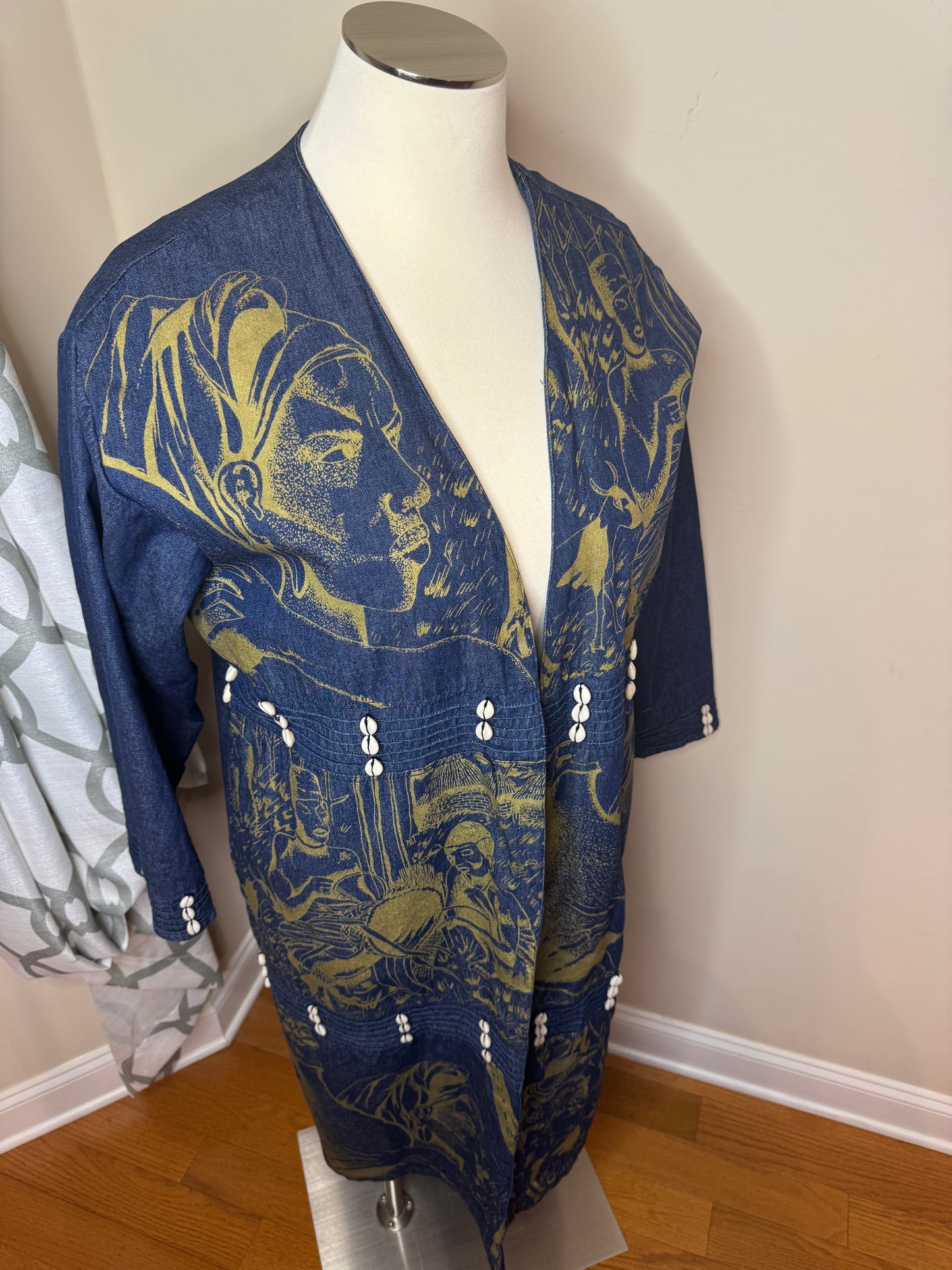 Molato Open Denim Duster with Shells
