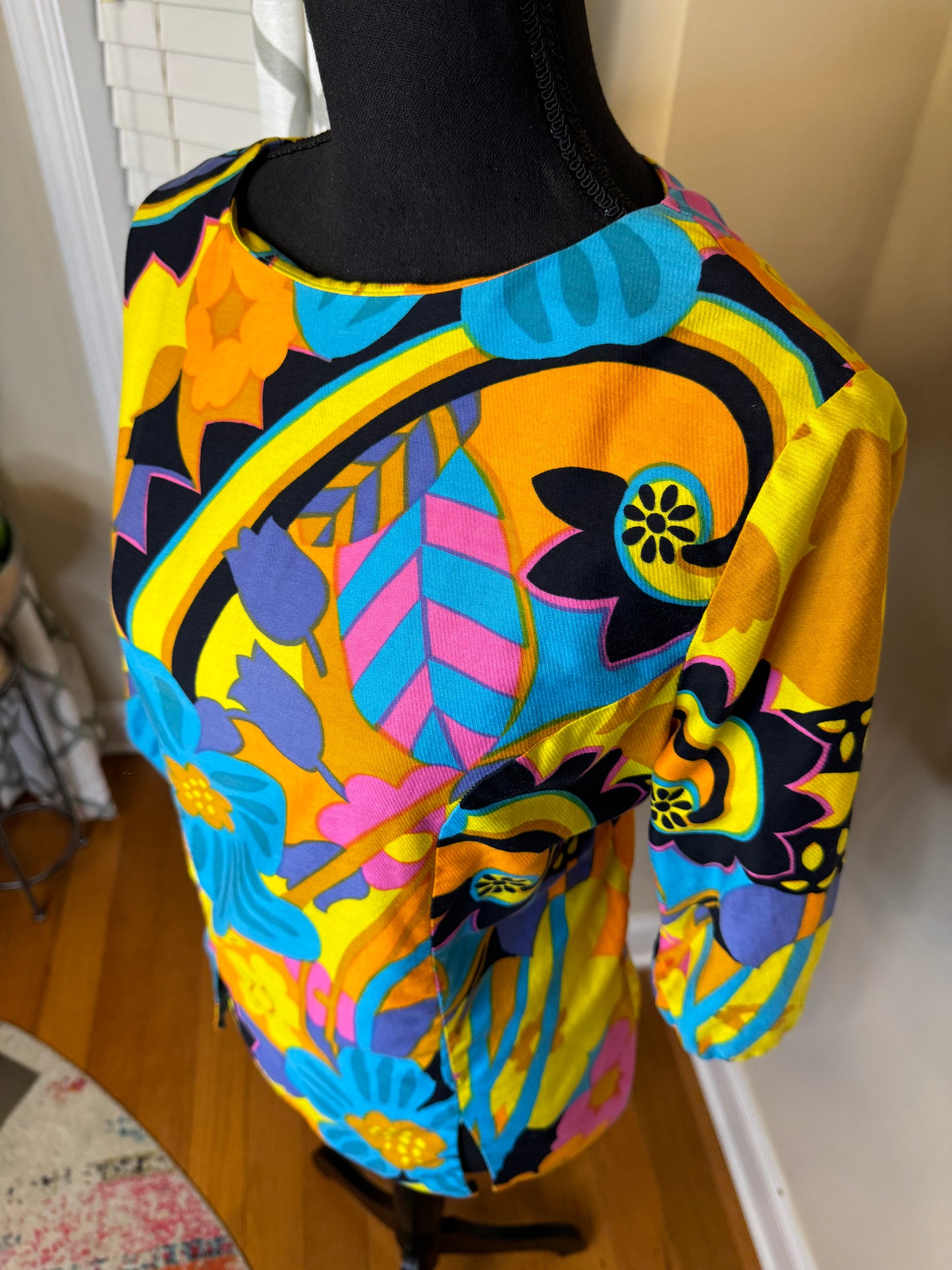 Vtg Sunny South Multicolor Floral Shirt