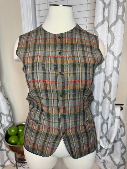 Plaid Handmade Vintage Vest