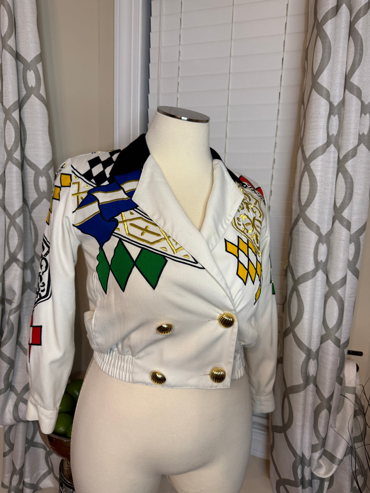 Vtg Capriccio Embroidered Bomber