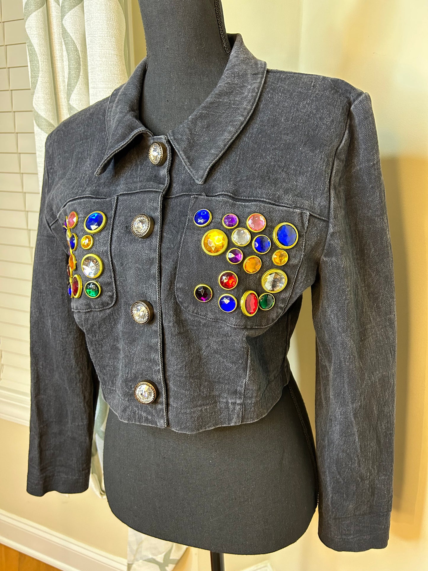 VTG Shox Clothing INC Bejeweled Denim Jacket