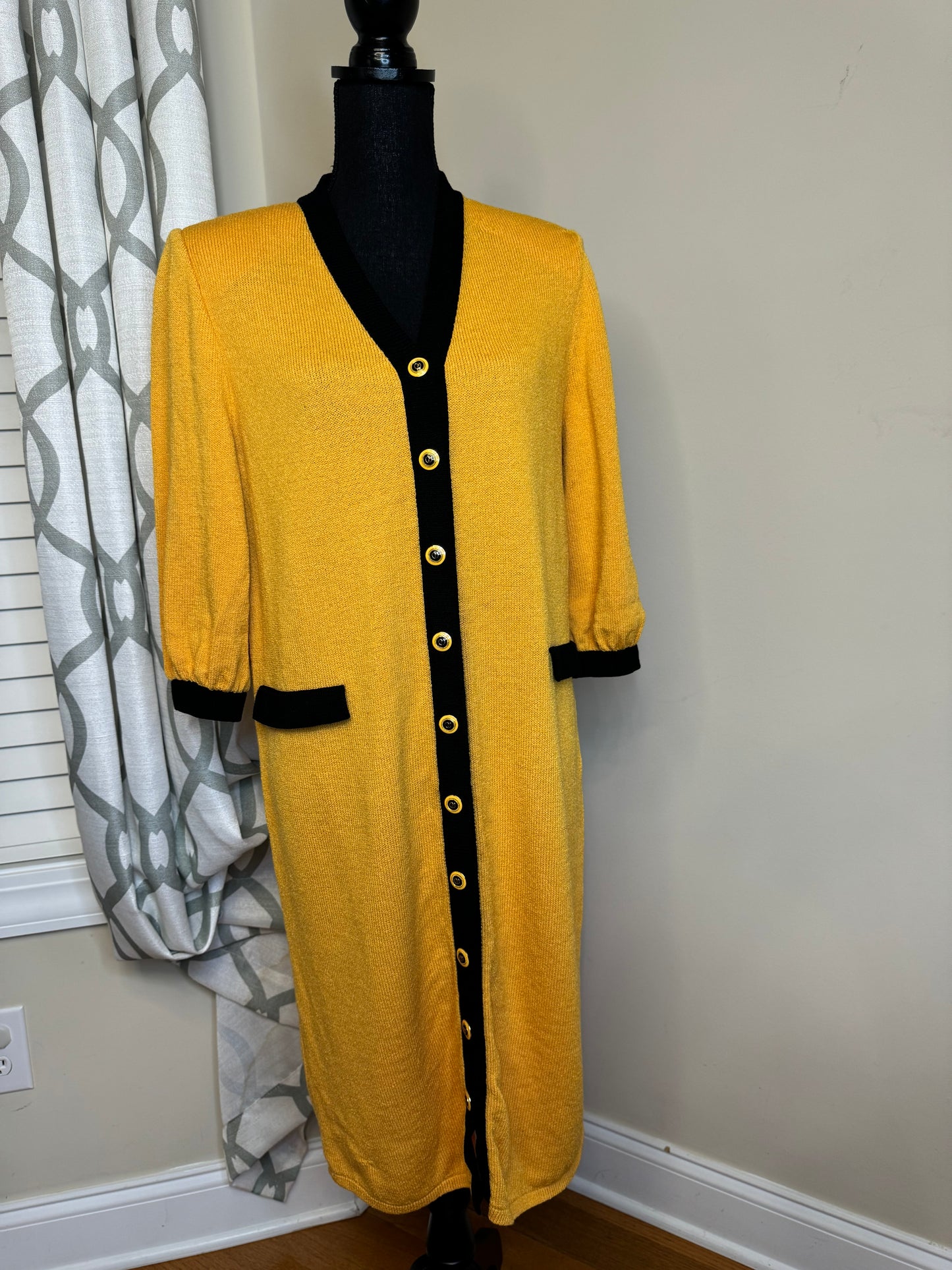 Vtg Comma Knit Collection Dress