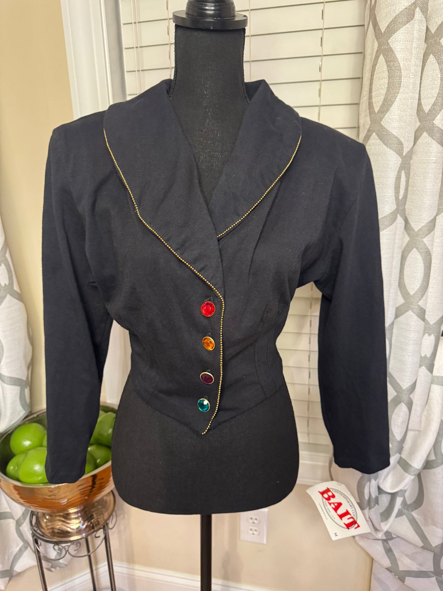 Vintage Bait Bejeweled Cropped Jacket NWT