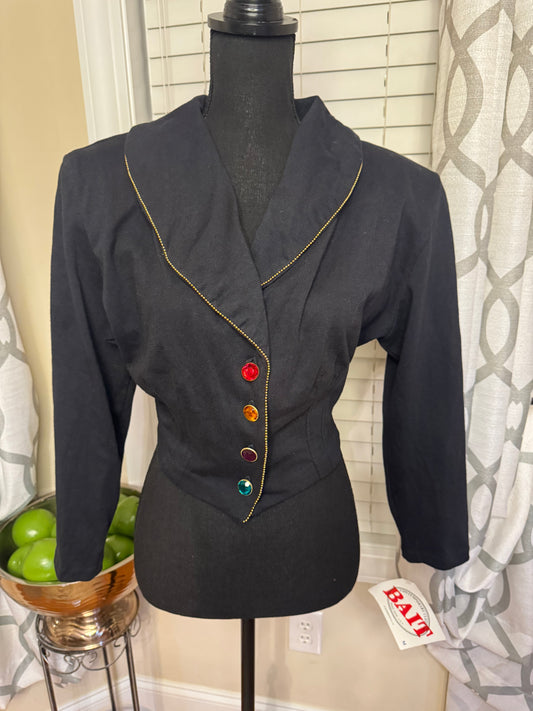 Vintage Bait Bejeweled Cropped Jacket NWT