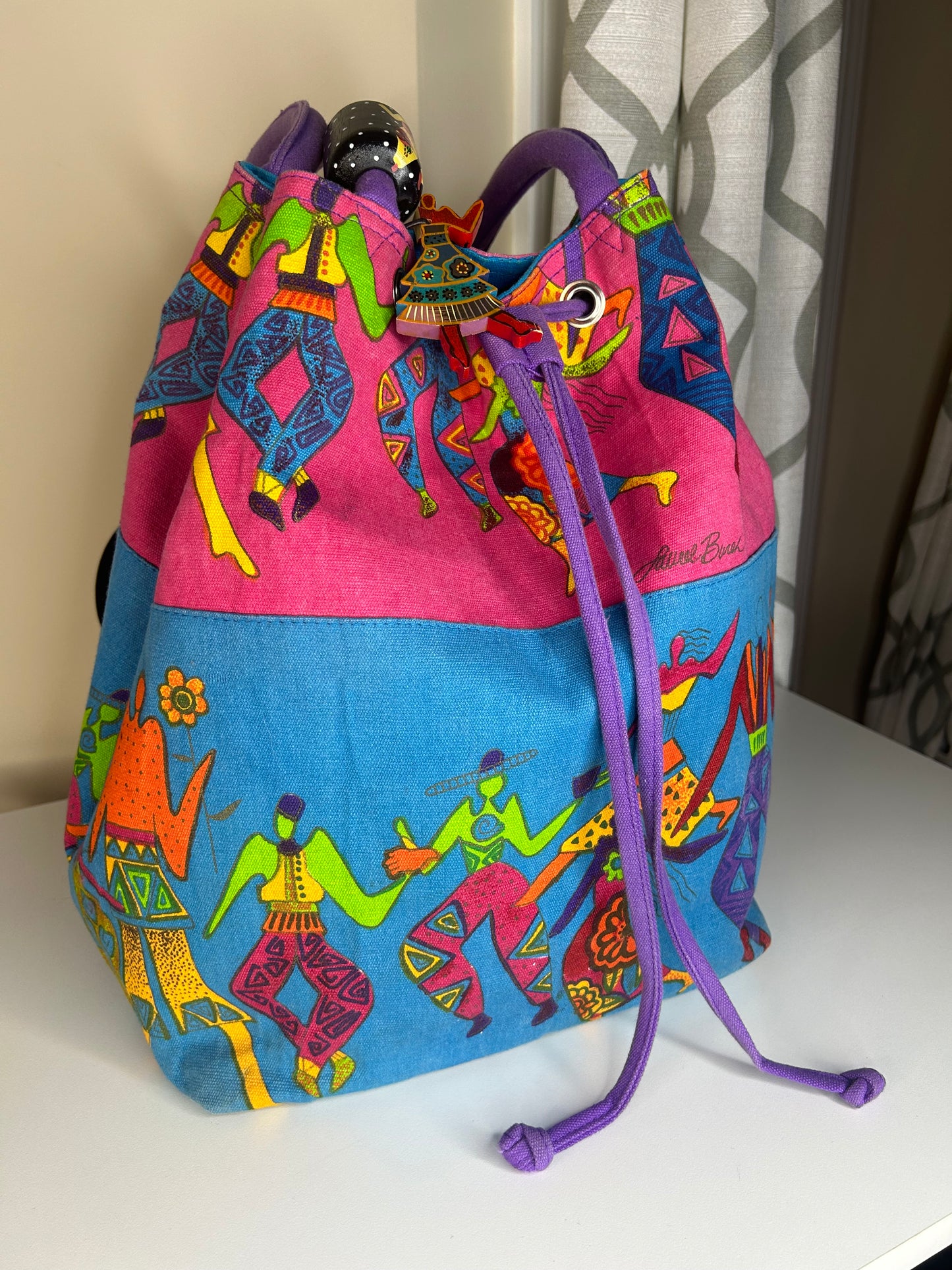 Laurel Burch Drawstring Tote
