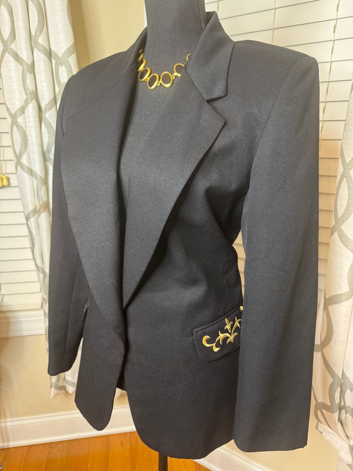Alfred Dunner Embroidered Vintage Blazer