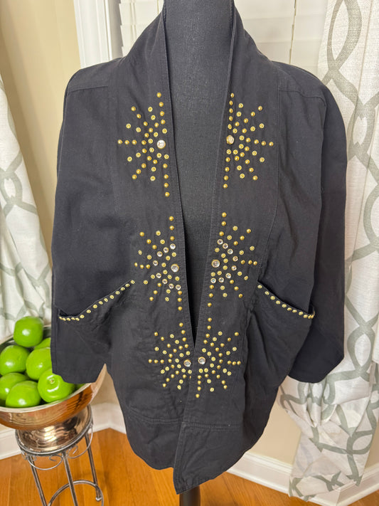 RIO Vintage Bejeweled and Studded Jacket