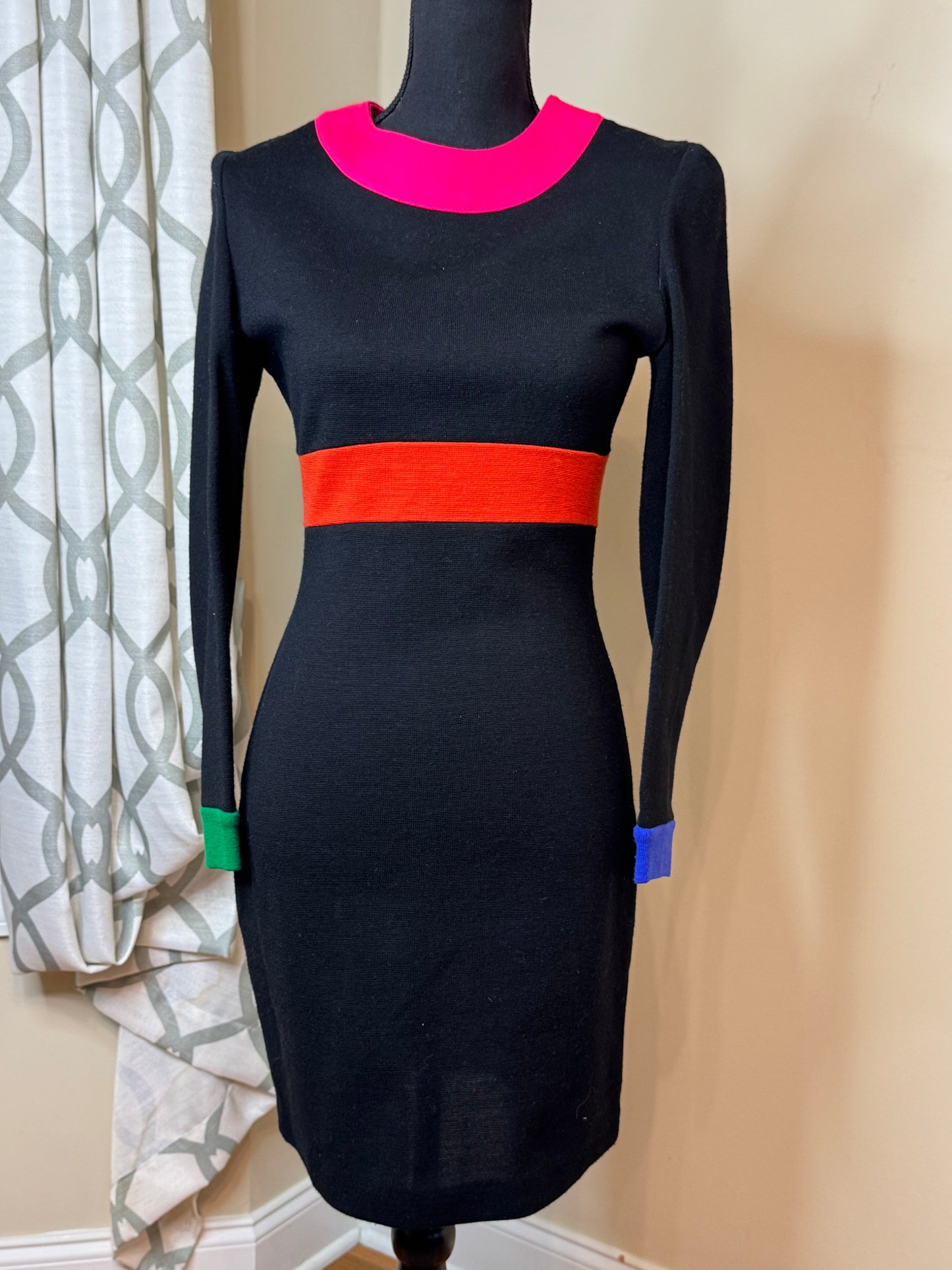 Ann Taylor Vintage Colorblock Sweater Dress