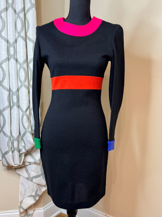 Ann Taylor Vintage Colorblock Sweater Dress