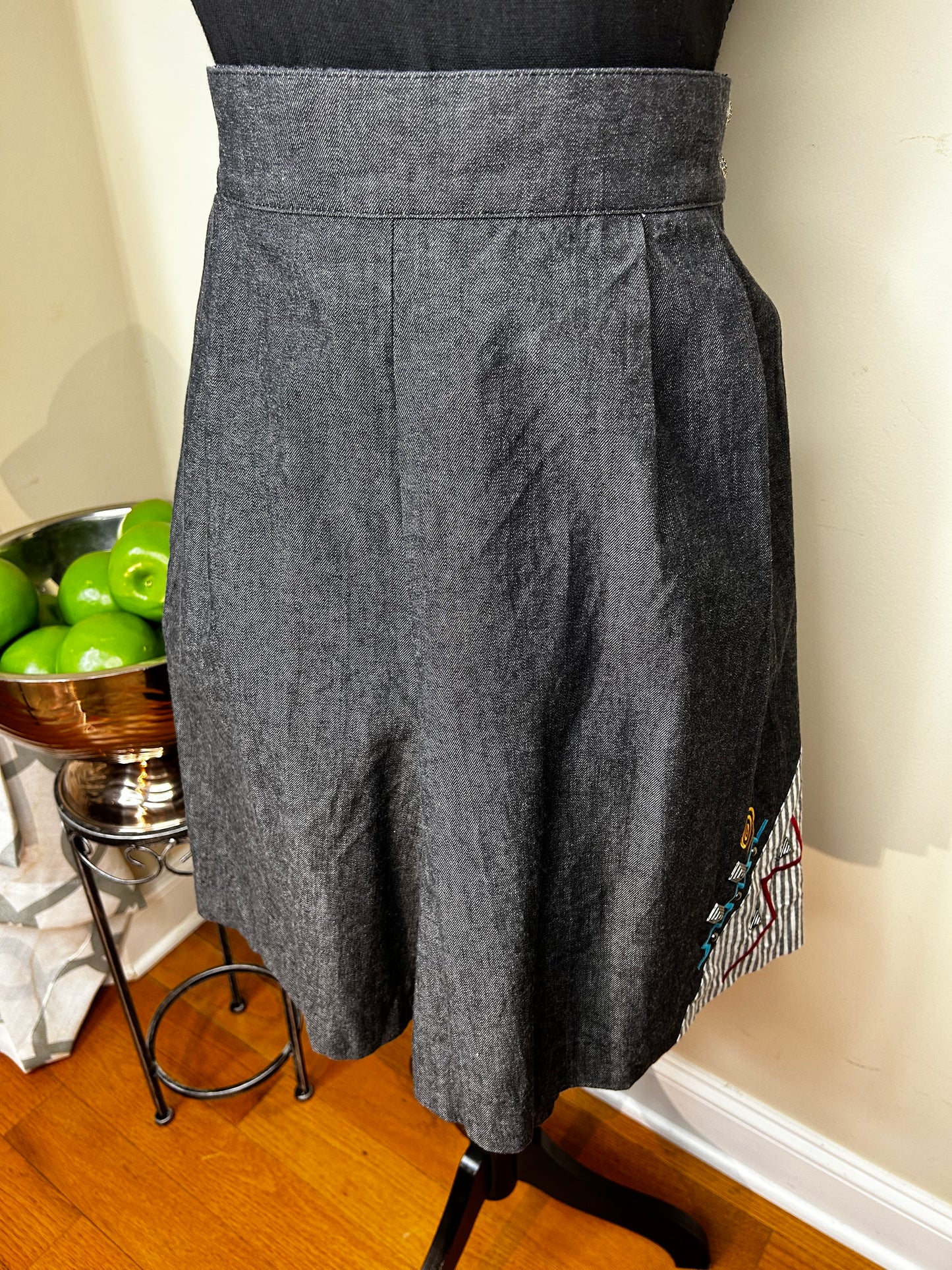 City Girl Denim Embroidered Shorts