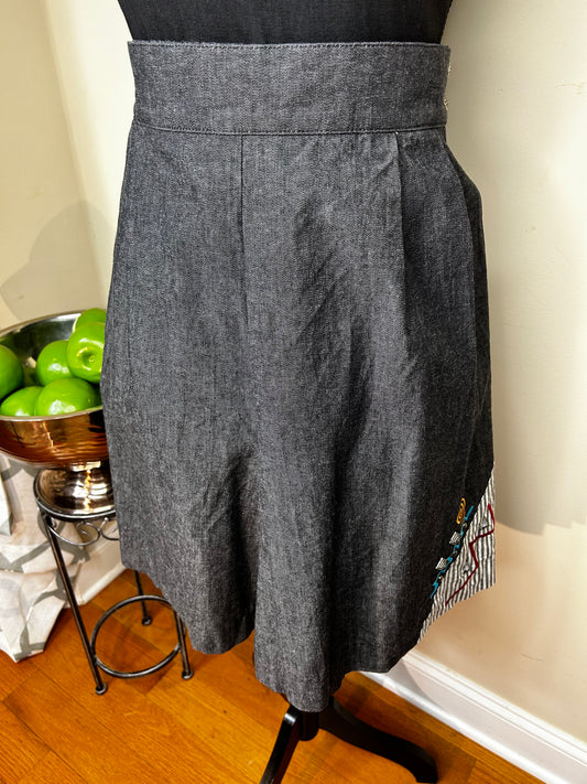 City Girl Denim Embroidered Shorts