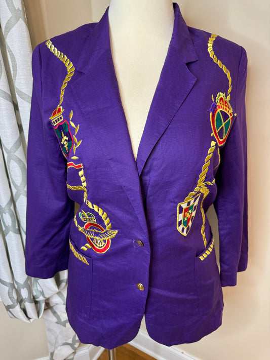 Vintage Adam Douglas Embroidered Blazer