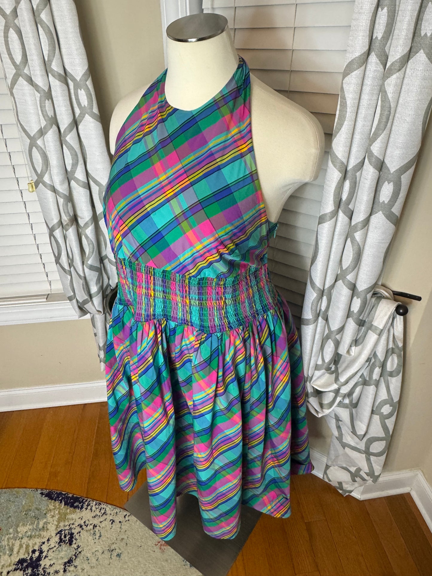 Plaid Halter Dress