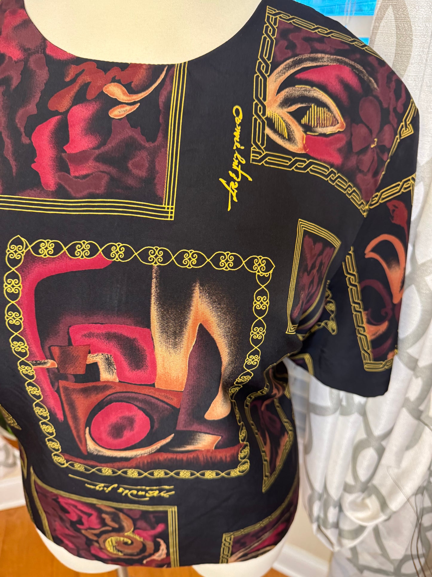 Maggie Barnes Vintage Abstract Print Shirt