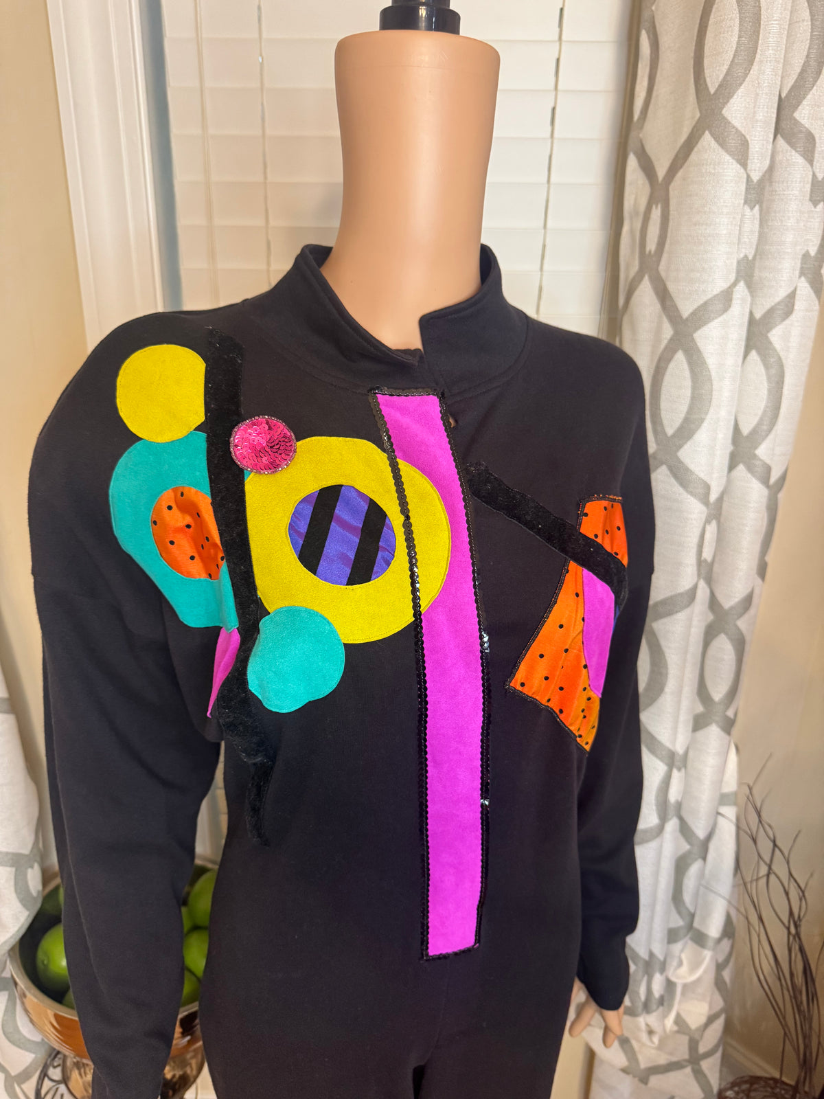 Vtg Sue Blue of New York Romper with Stir-Ups