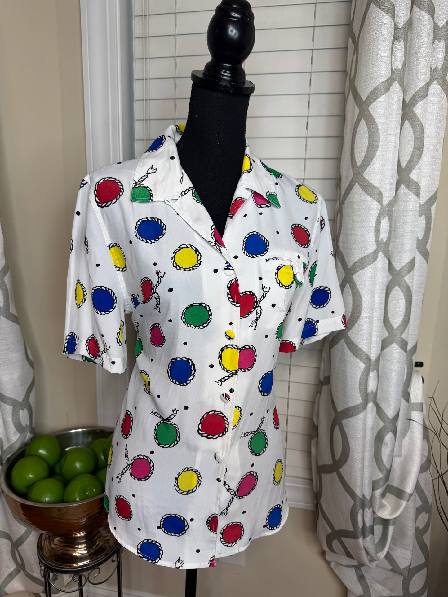Christie & Jill Multicolor Polka Dot Shirt