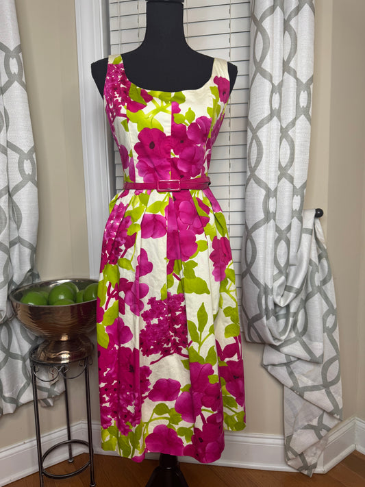 Jessica Howard Floral Dress with Belt