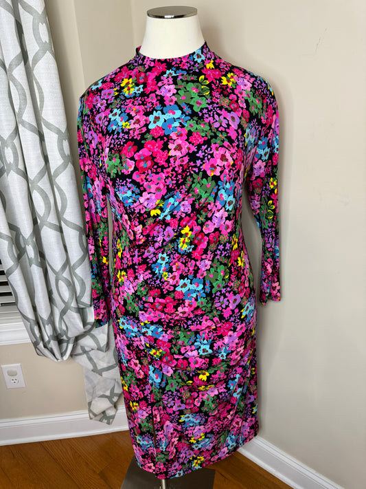 FUTURE COLLECTIVE Floral Long Sleeve Mock Neck Dress