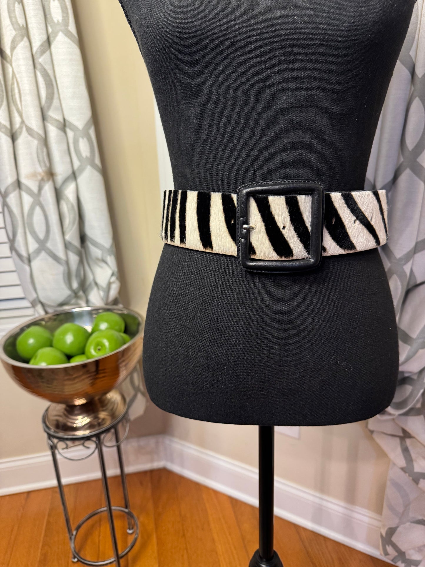 Chico's Genuine Haircalf Leather Belt