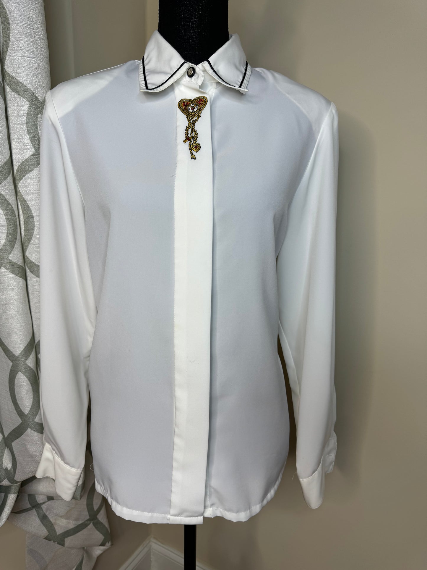 Vintage Koret Heart Embroidered Blouse