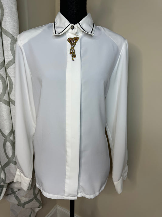 Vintage Koret Heart Embroidered Blouse
