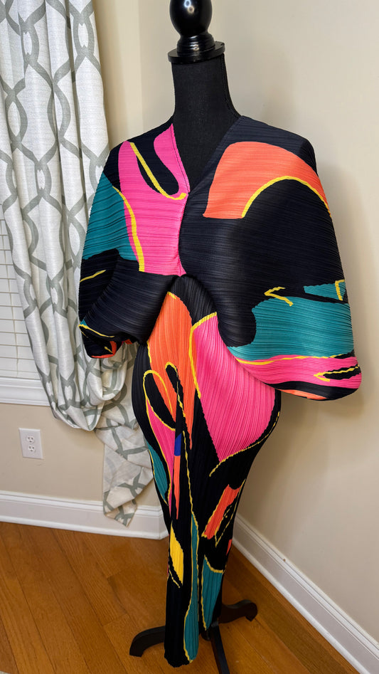 Micro Pleated Midi Dress