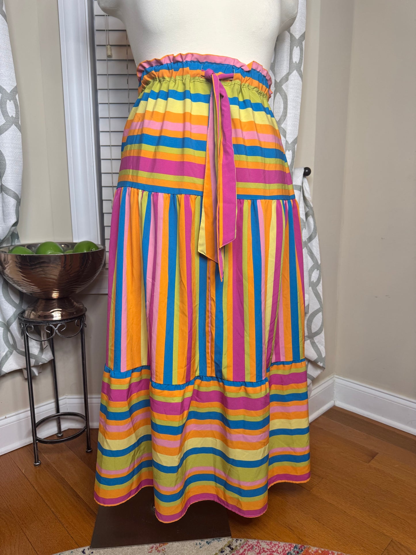 Ashley Stewart Multicolor Skirt with Drawstring Waist