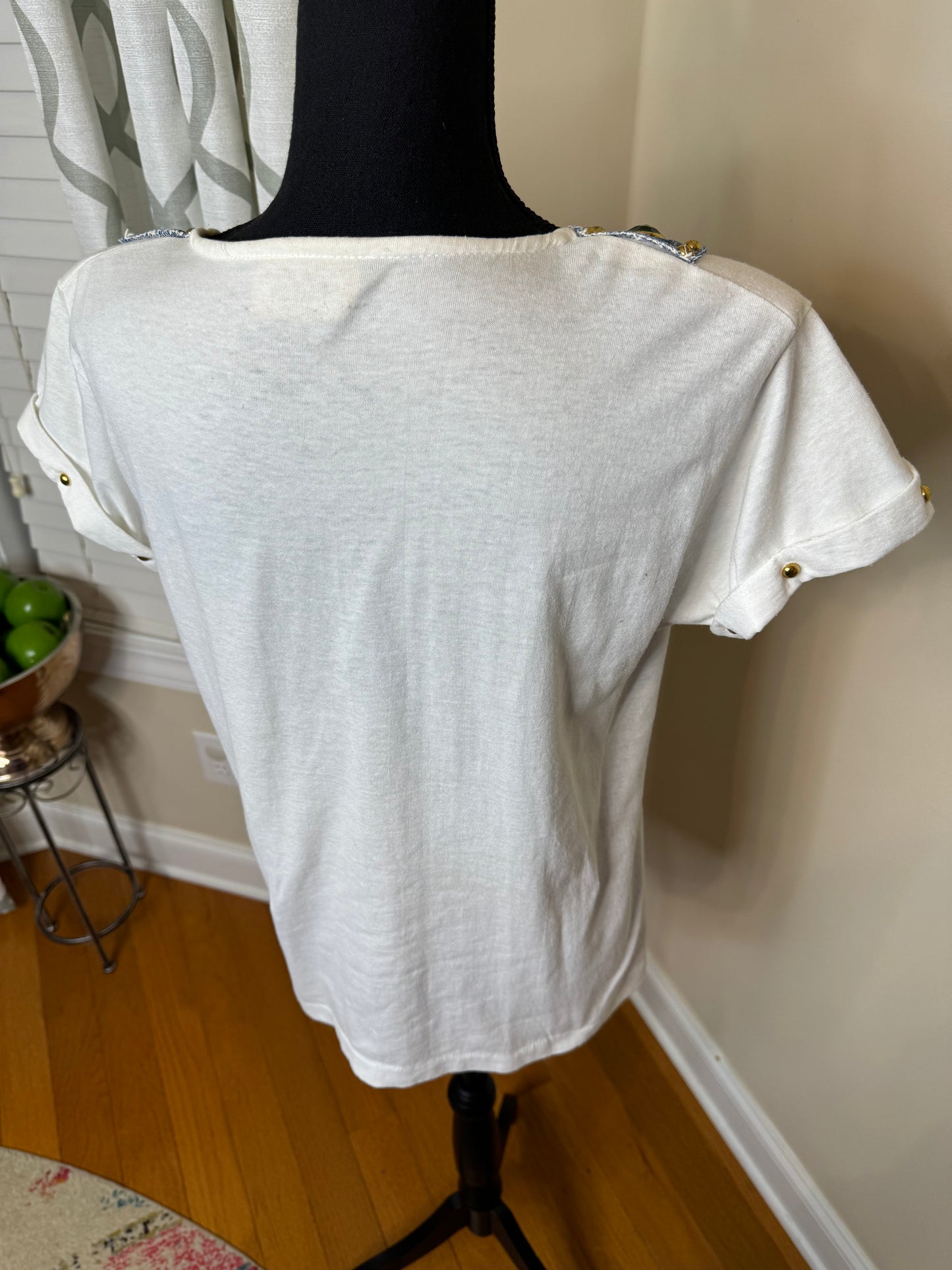 Vtg Gepetto Bejeweled Shirt