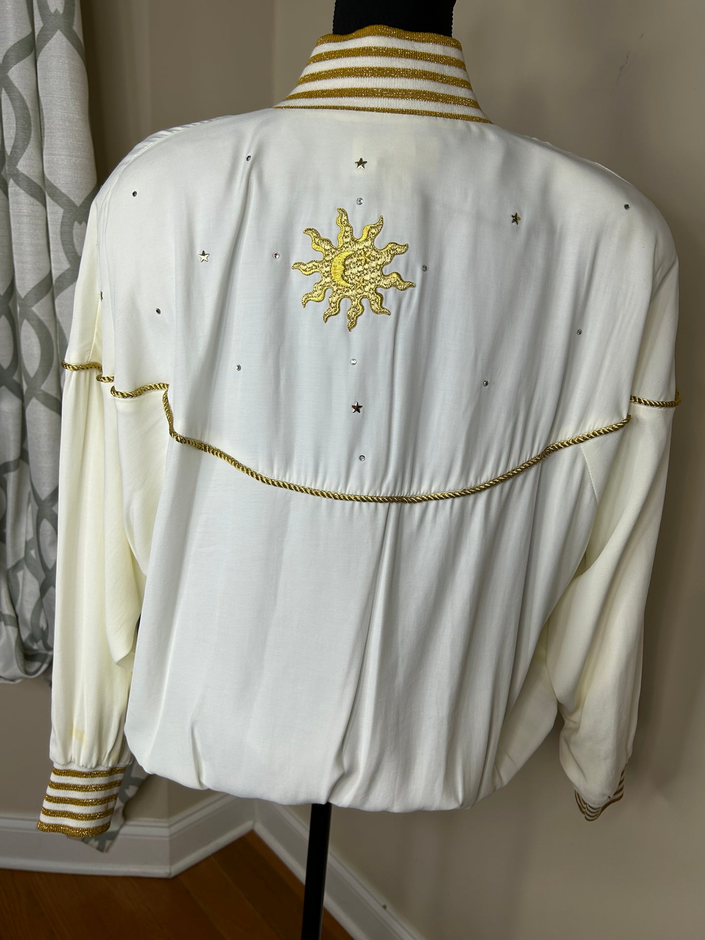 Vintage Gold Label Cache embroidered and Studded Bomber Set