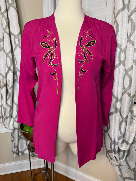 Vtg S&S Collection Embroidered & Studded Blazer