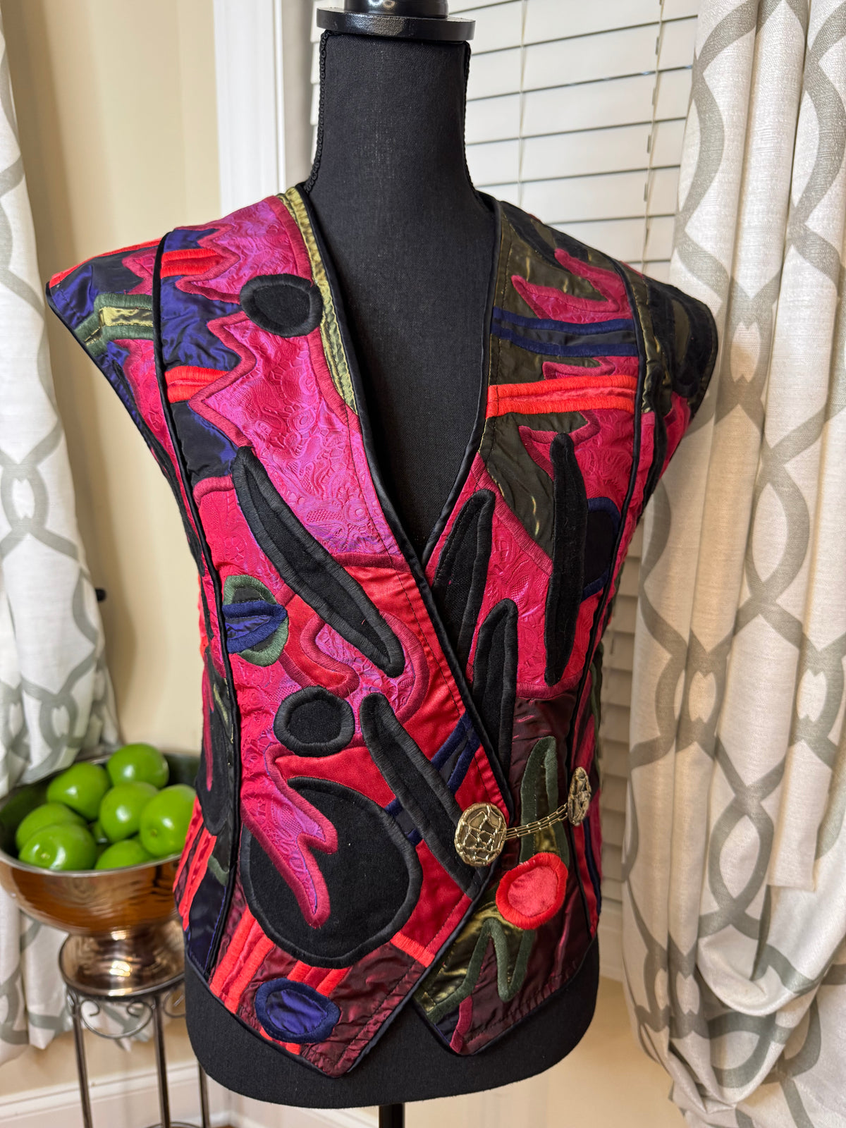 Vintage Judith Roberts 1980s Embroidered Vest