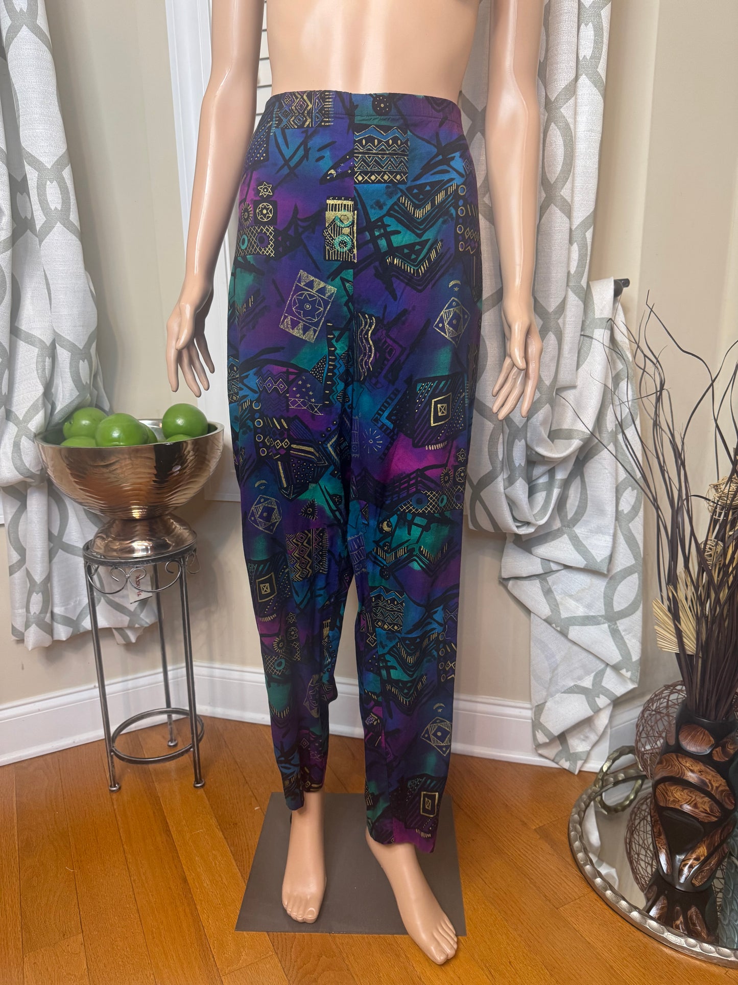 Abstract Print Pants