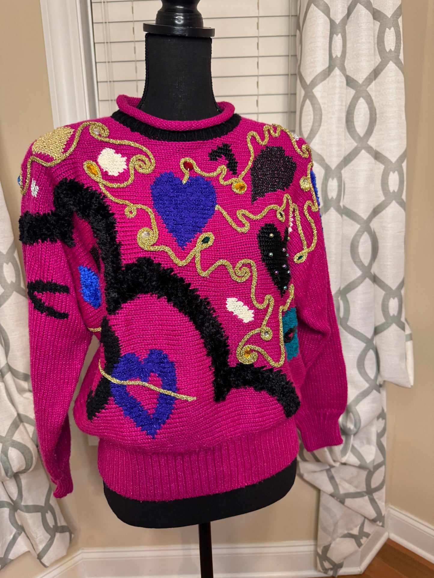 Jocelyn Smith Bejeweled and Embroidered Sweater