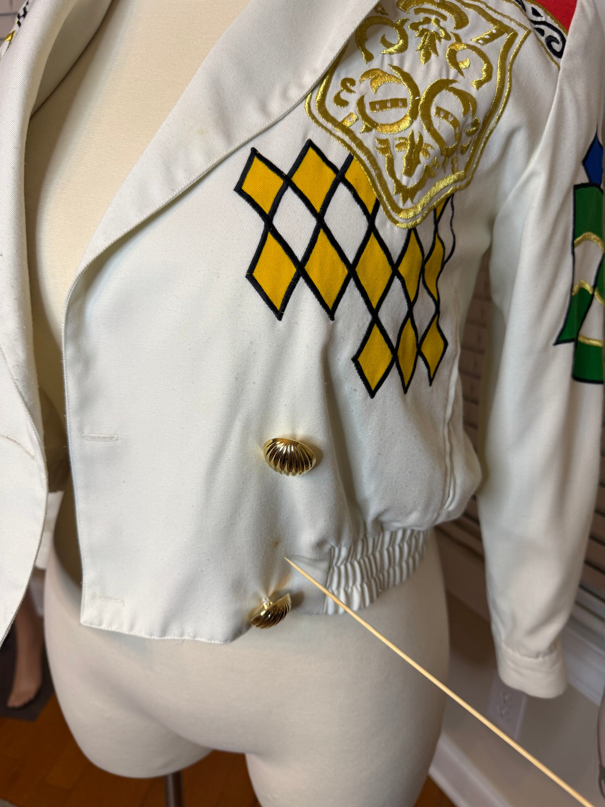 Vtg Capriccio Embroidered Bomber