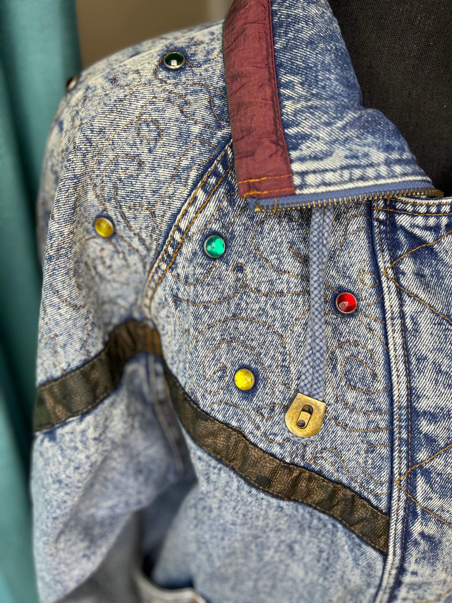 Vintage Bejeweled Denim Jacket