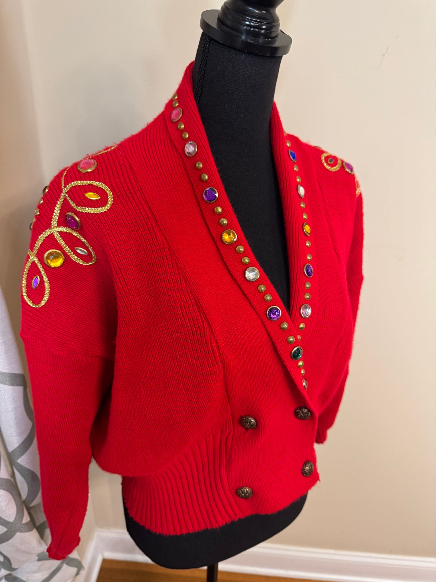 Bejeweled Vintage Sweater Cardigan