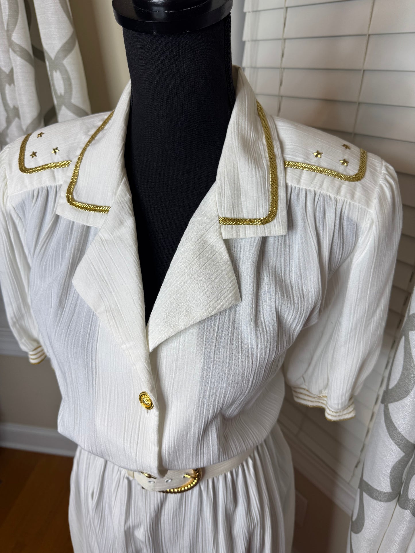 Vintage Popovitch Nautical Themed Dress with Belt