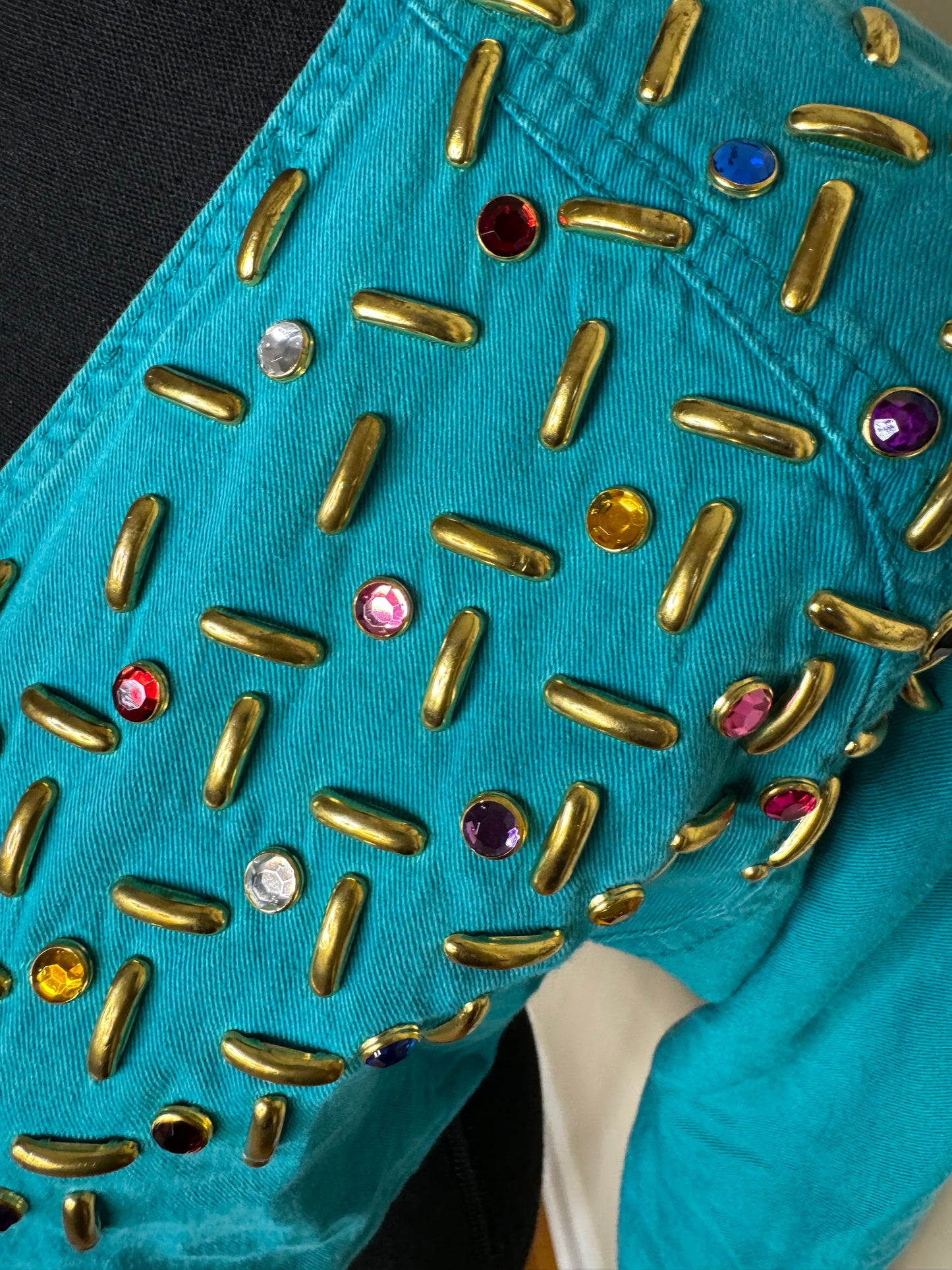 Bingo! Bingo! Vintage Bejeweled Cropped Jacket