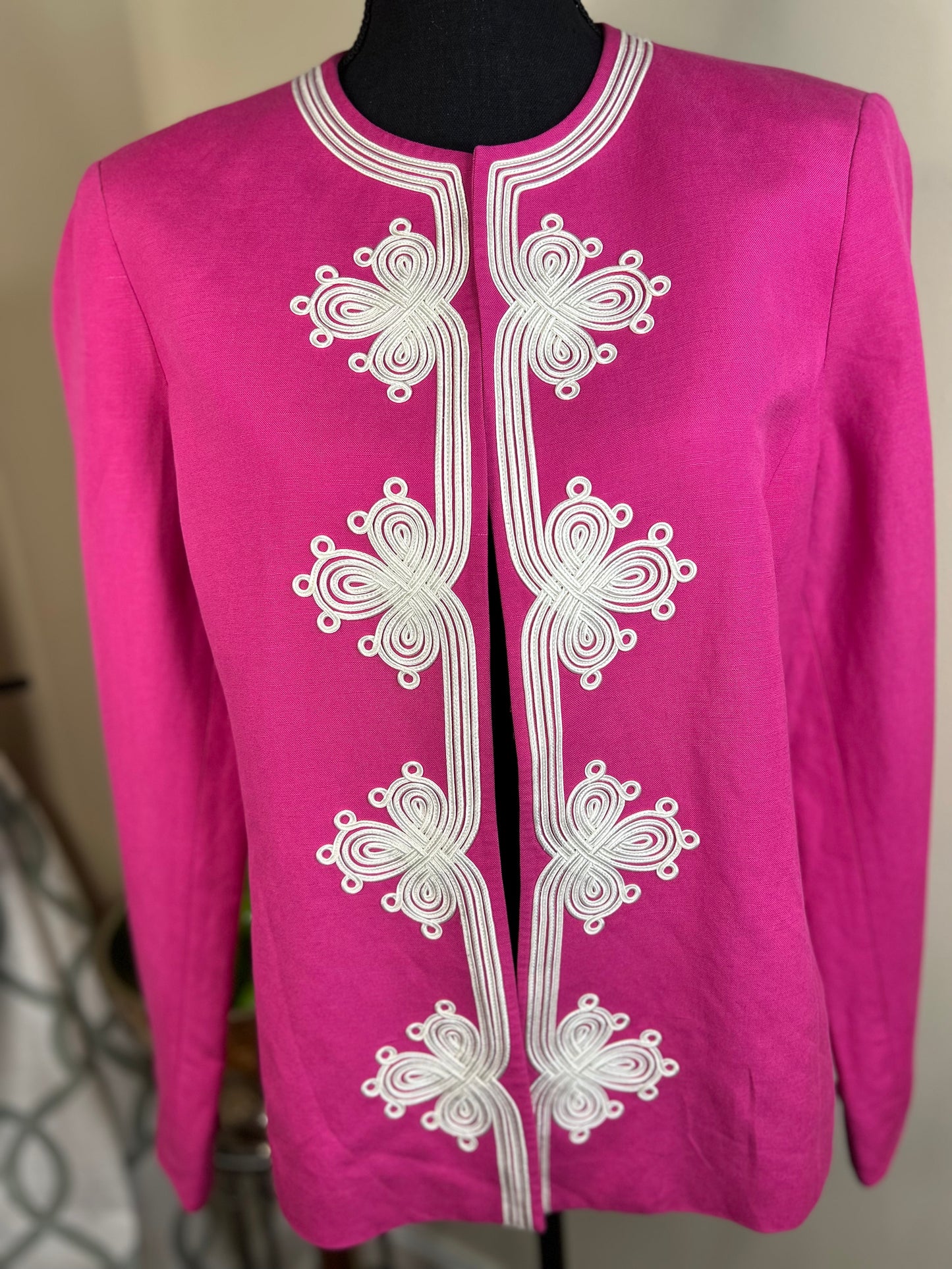 Kasper Pink Embroidered Blazer