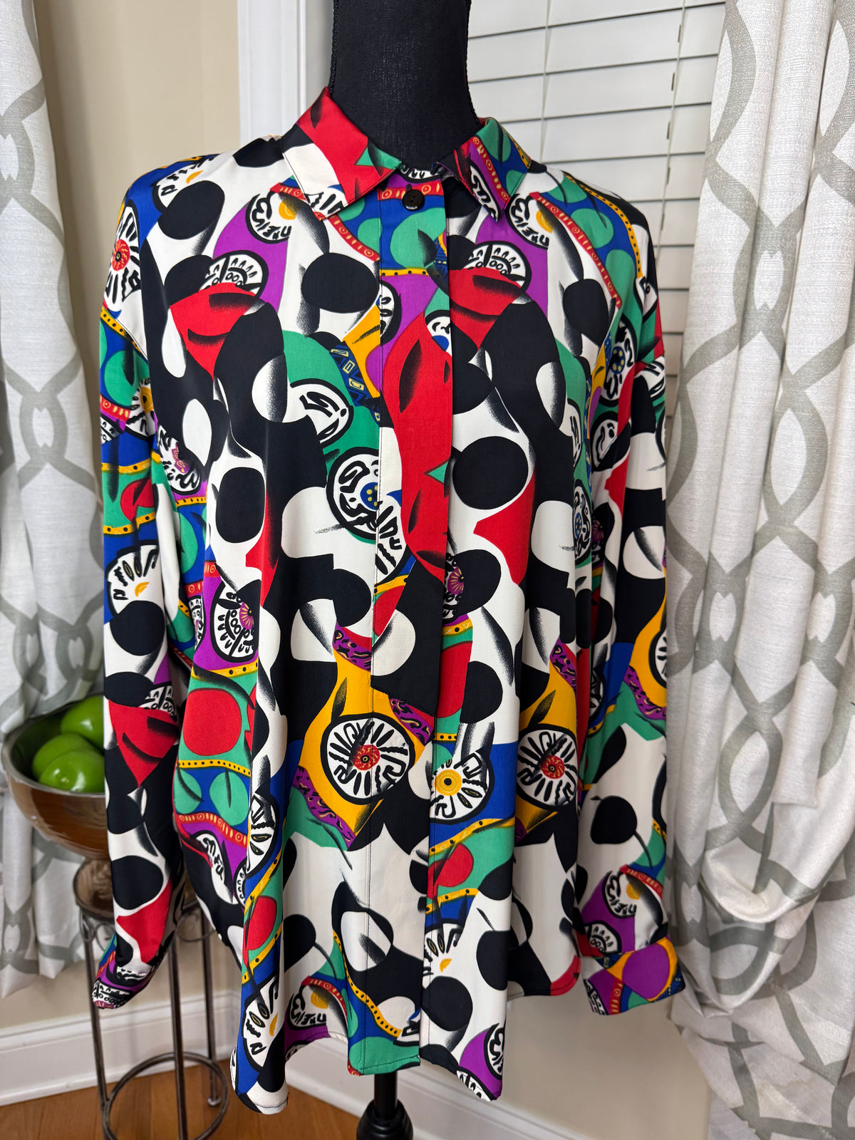 Vintage Martinique Abstract Print Shirt