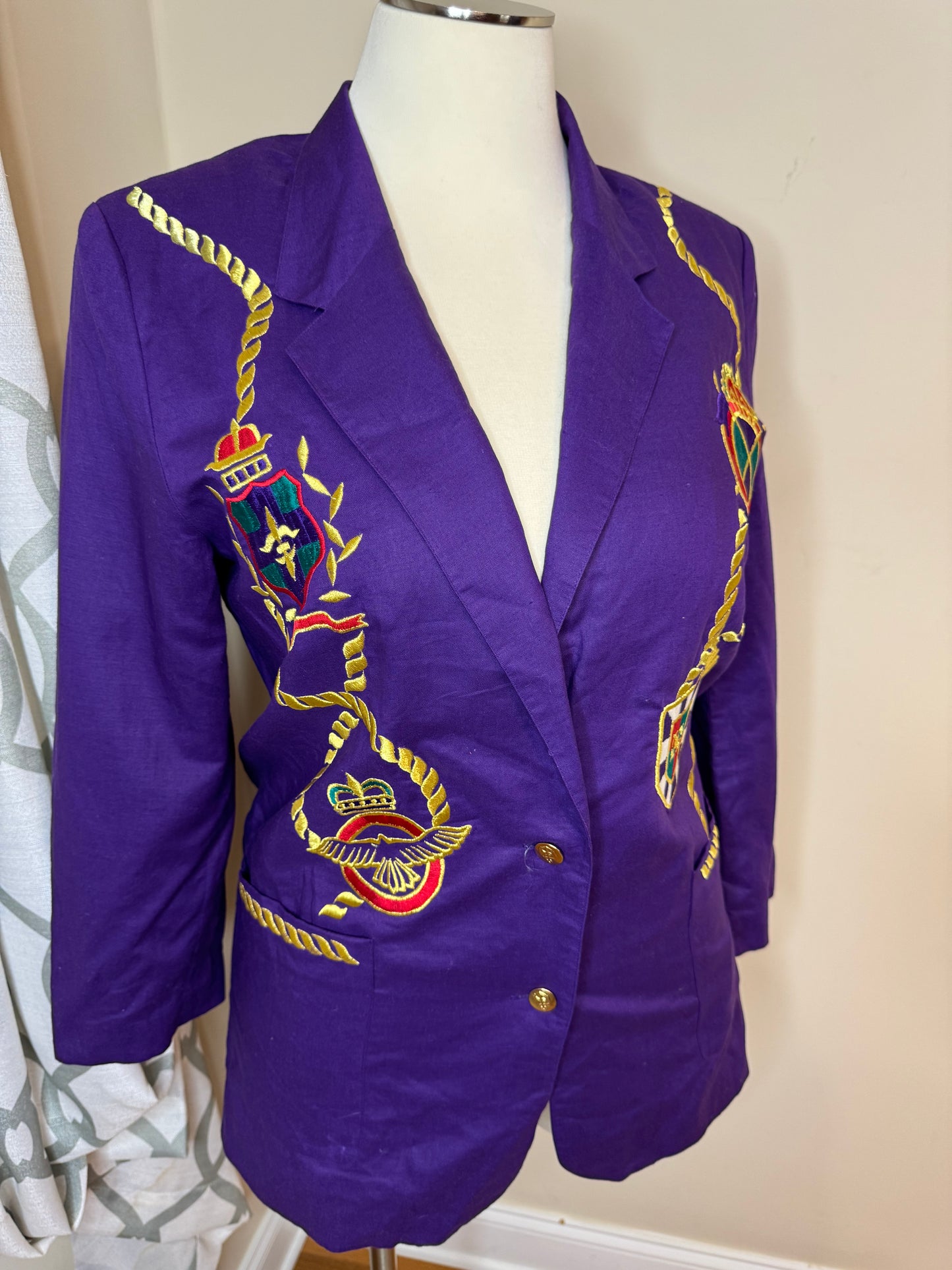 Vintage Adam Douglas Embroidered Blazer