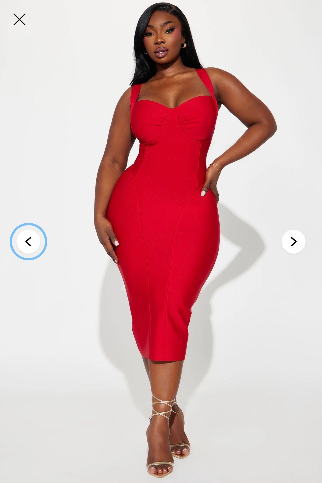 Fashion Nova Cierra Bandage Midi Dress NWT