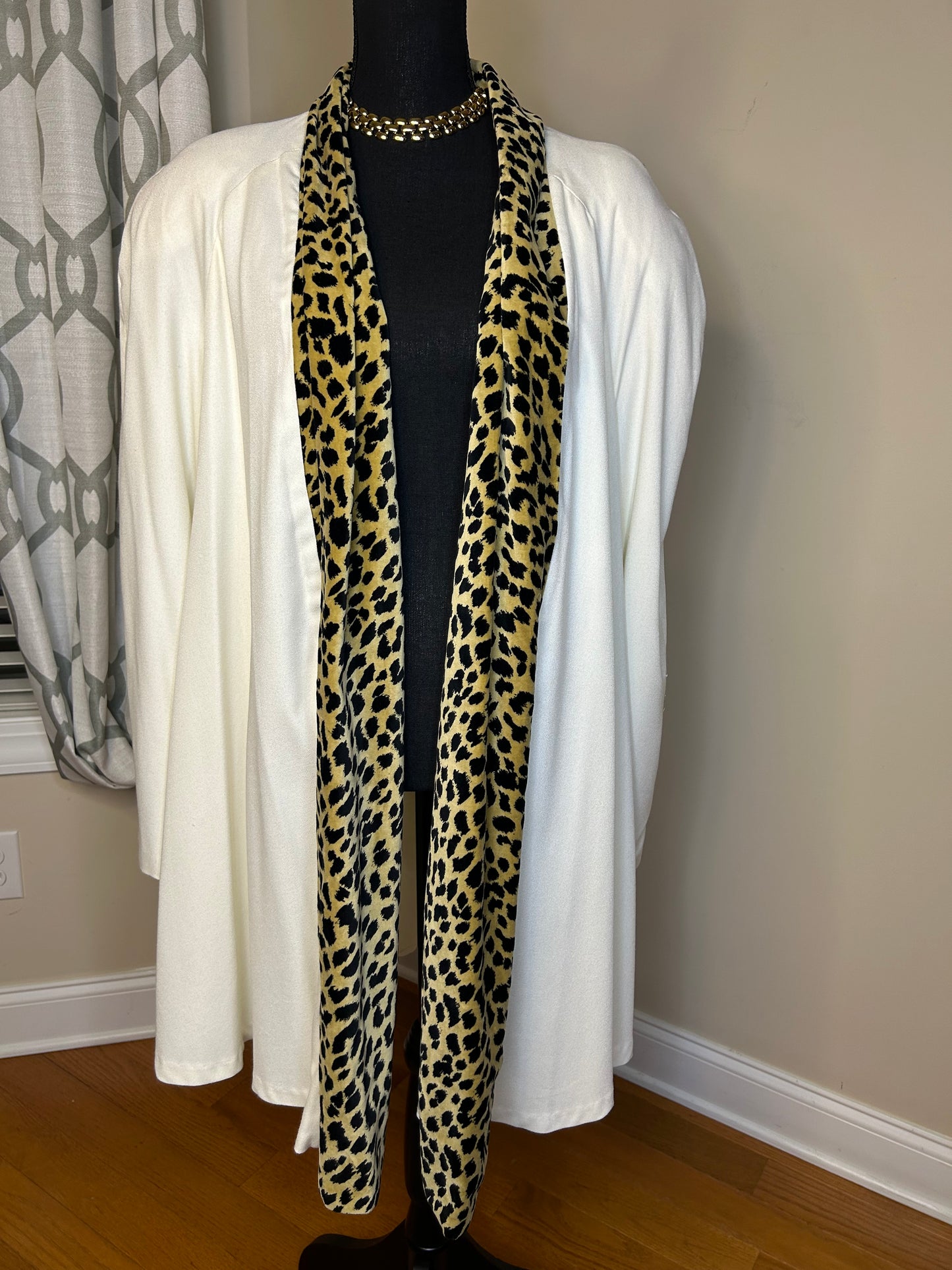 Chad Stevens Leopard Trimmed Open Duster