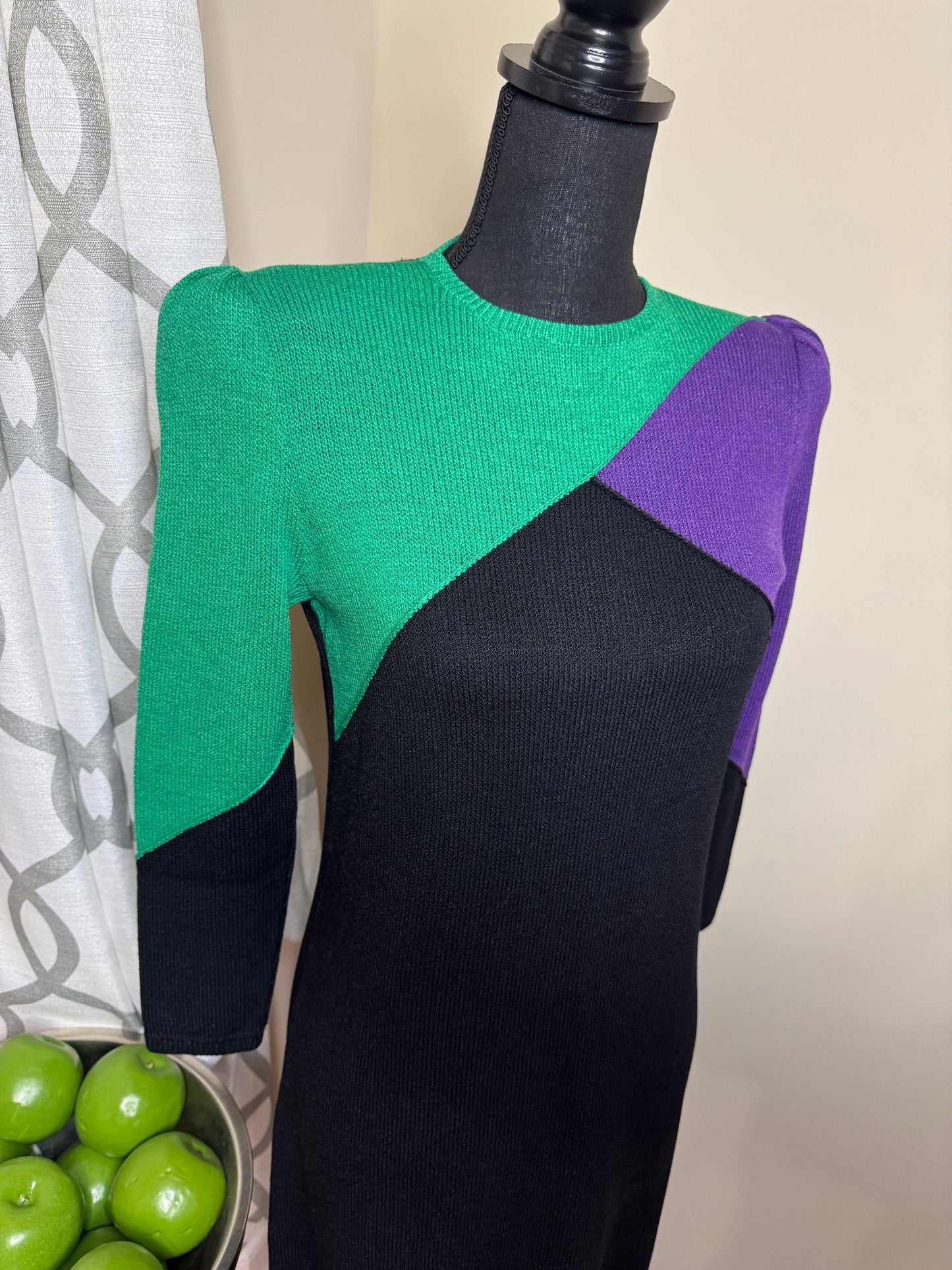 St. John for Saks Fifth Avenue Vtg Colorblock Dress