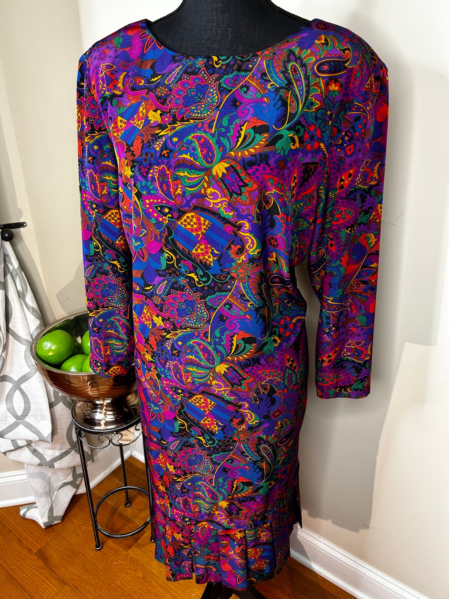 Liz Claiborne Vintage Paisley Print Dress