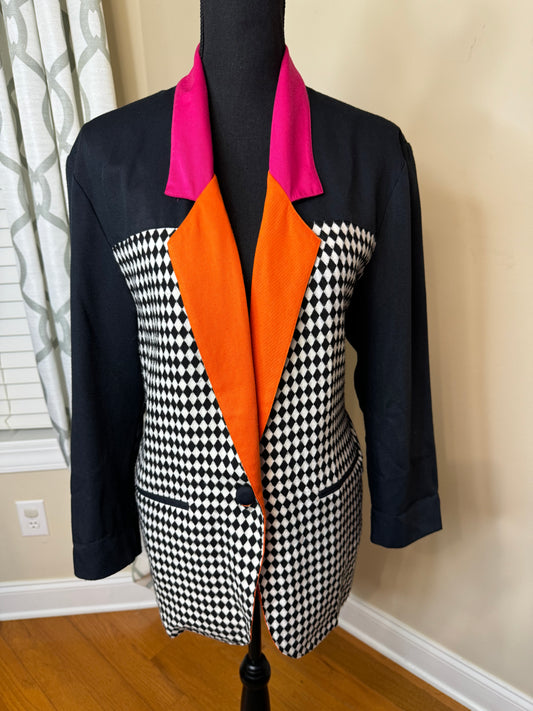 Vintage Colorblock Blazer