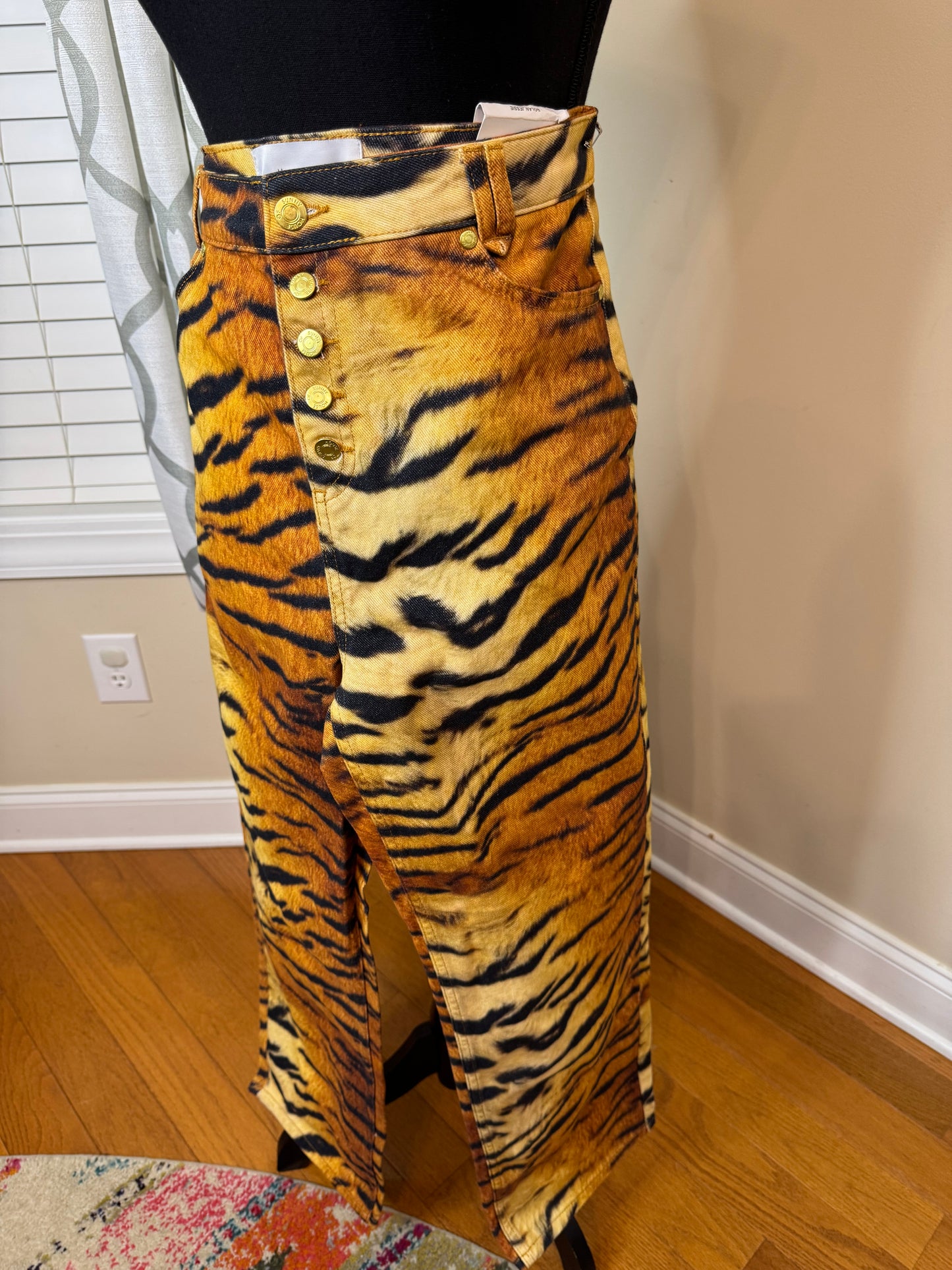 House of Sunny Bolan Jessie Animal Print Jeans NWT